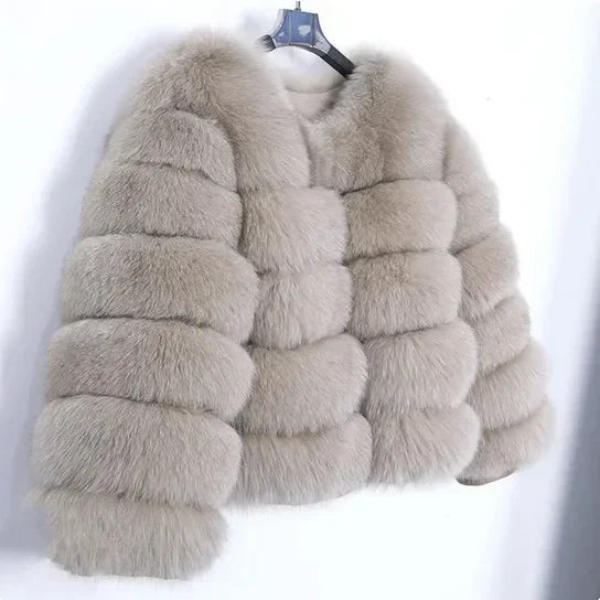 Manteau court fausse fourrure femme – Chaud et élégant