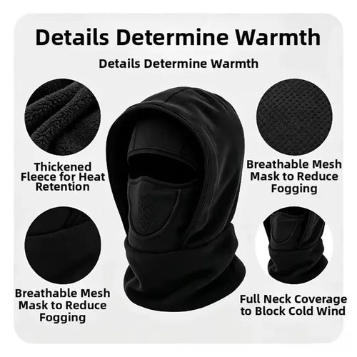 Cagoule polaire d’hiver – Protection tête, visage et cou