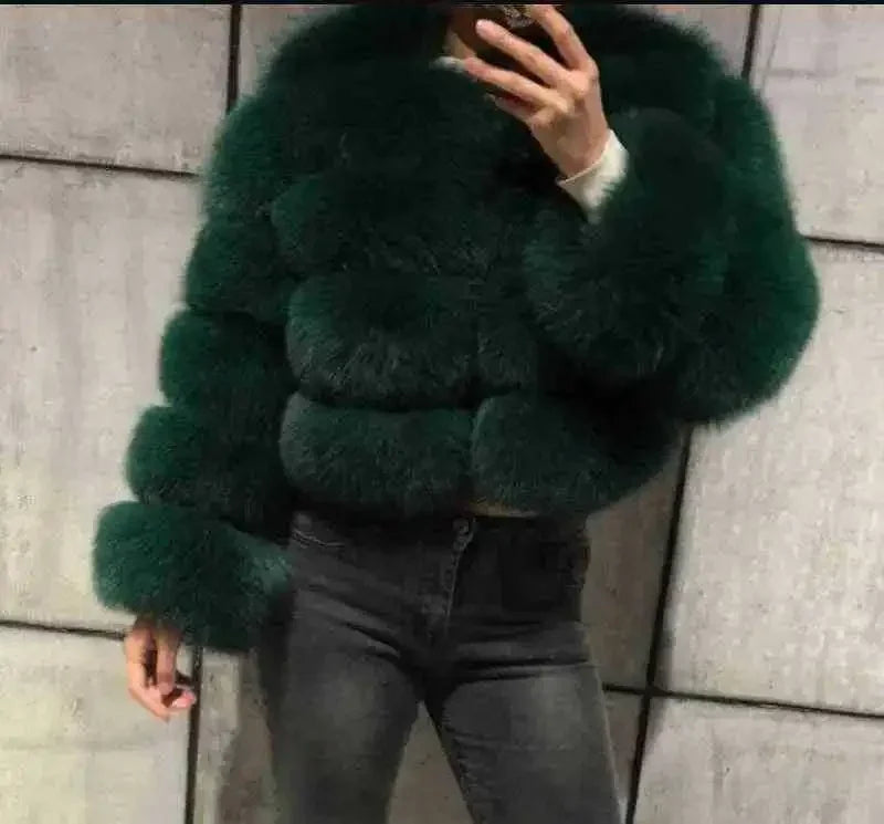 Manteau court fausse fourrure femme – Chaud et élégant