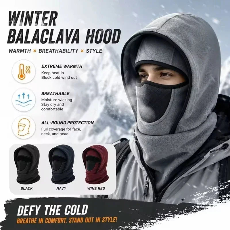 Cagoule polaire d’hiver – Protection tête, visage et cou