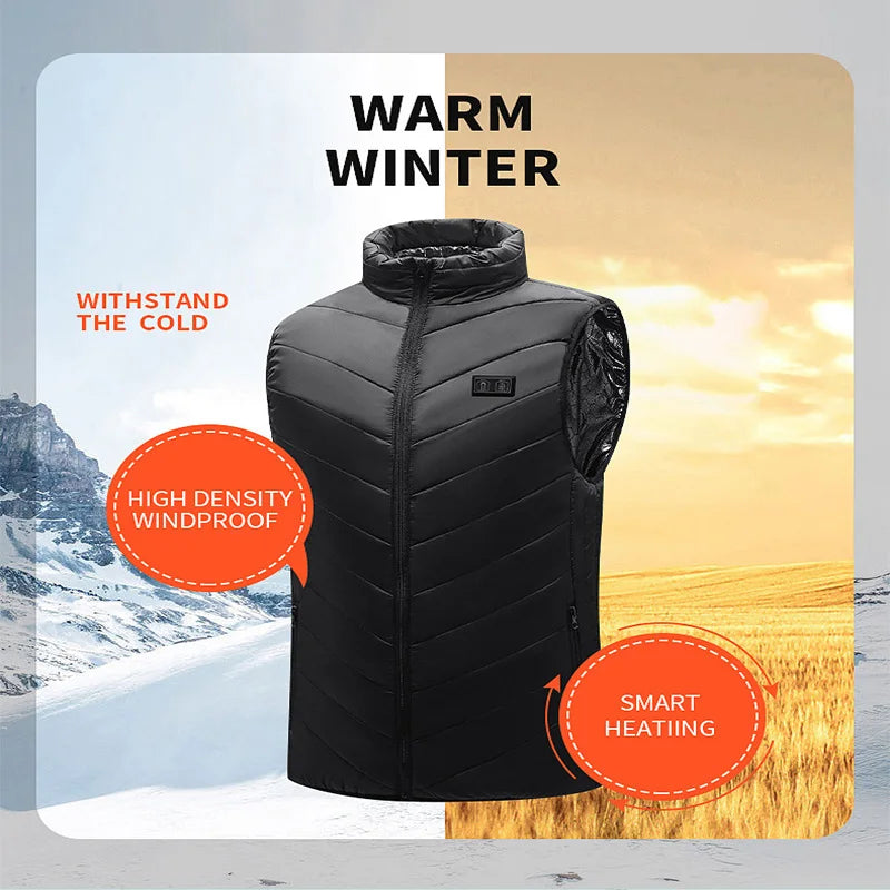 Gilet chauffant USB – 3 niveaux de chaleur – Homme et Femme