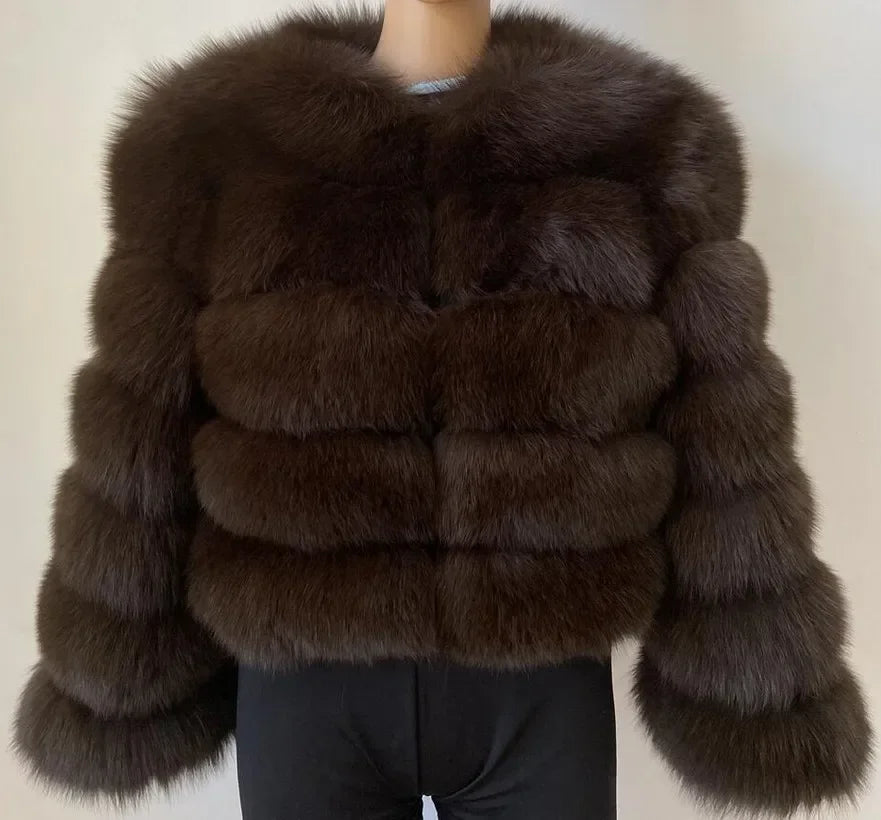 Manteau court fausse fourrure femme – Chaud et élégant