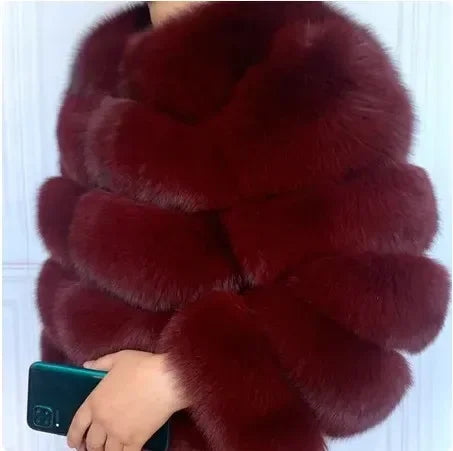Manteau court fausse fourrure femme – Chaud et élégant