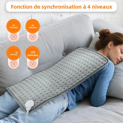 Coussin chauffant électrique 30×60 cm – 9 niveaux – Minuterie