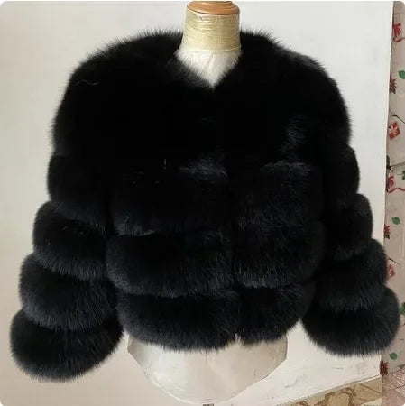 Manteau court fausse fourrure femme – Chaud et élégant