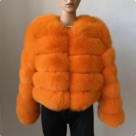 Manteau court fausse fourrure femme – Chaud et élégant
