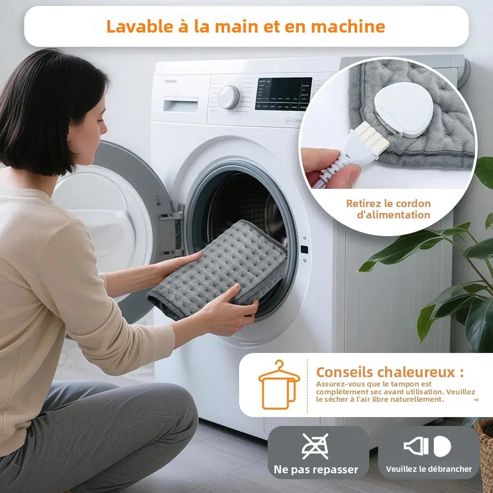 Coussin chauffant électrique 30×60 cm – 9 niveaux – Minuterie