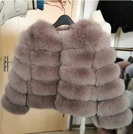 Manteau court fausse fourrure femme – Chaud et élégant